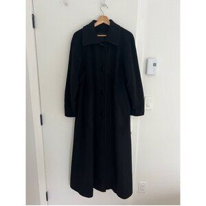 Bergdof Godman black long cashmere coat - size 6 - vintage
